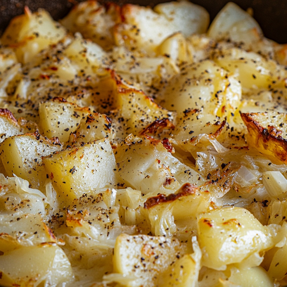 Purée de pommes de terre au chou