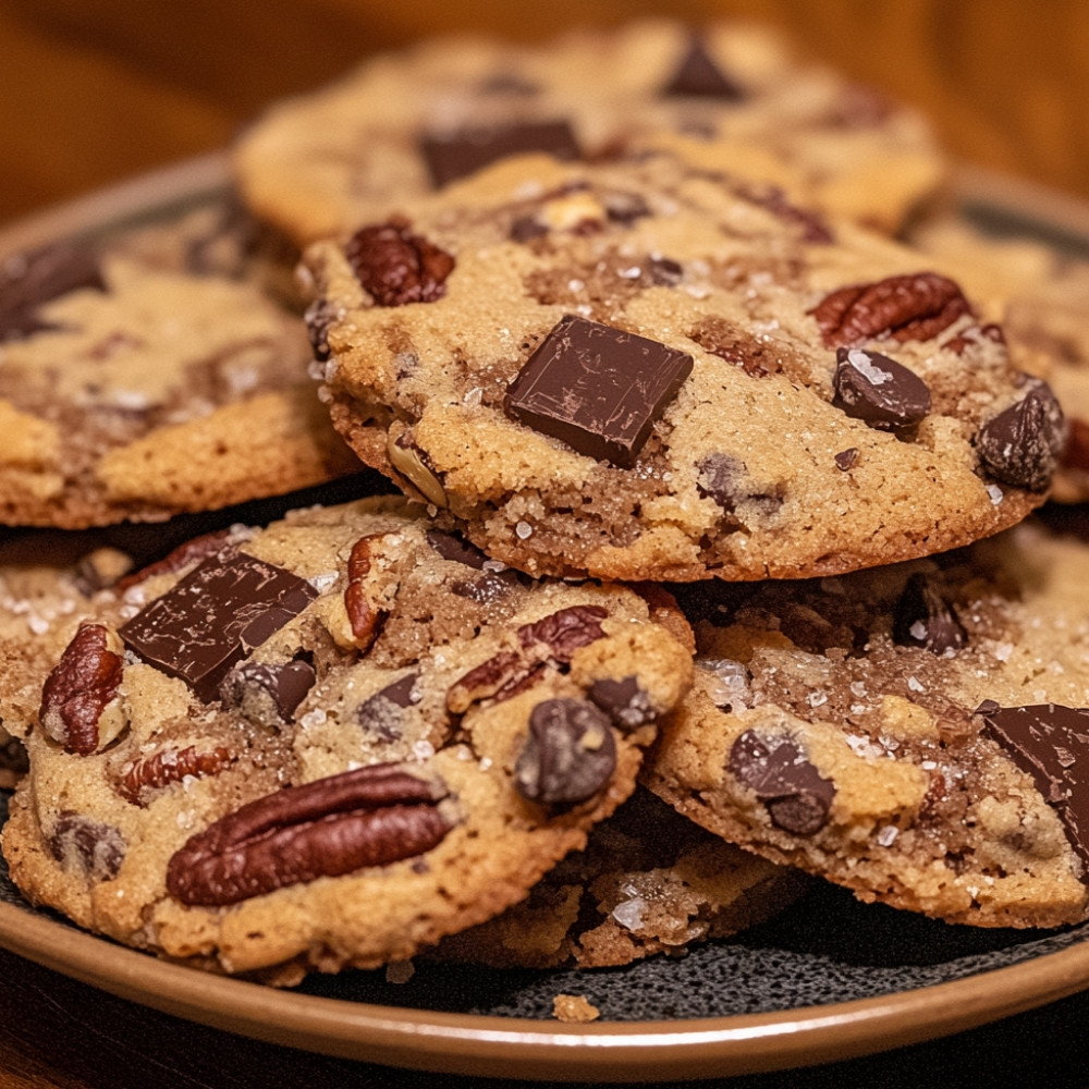 Sablés aux noix de pécan et chocolat