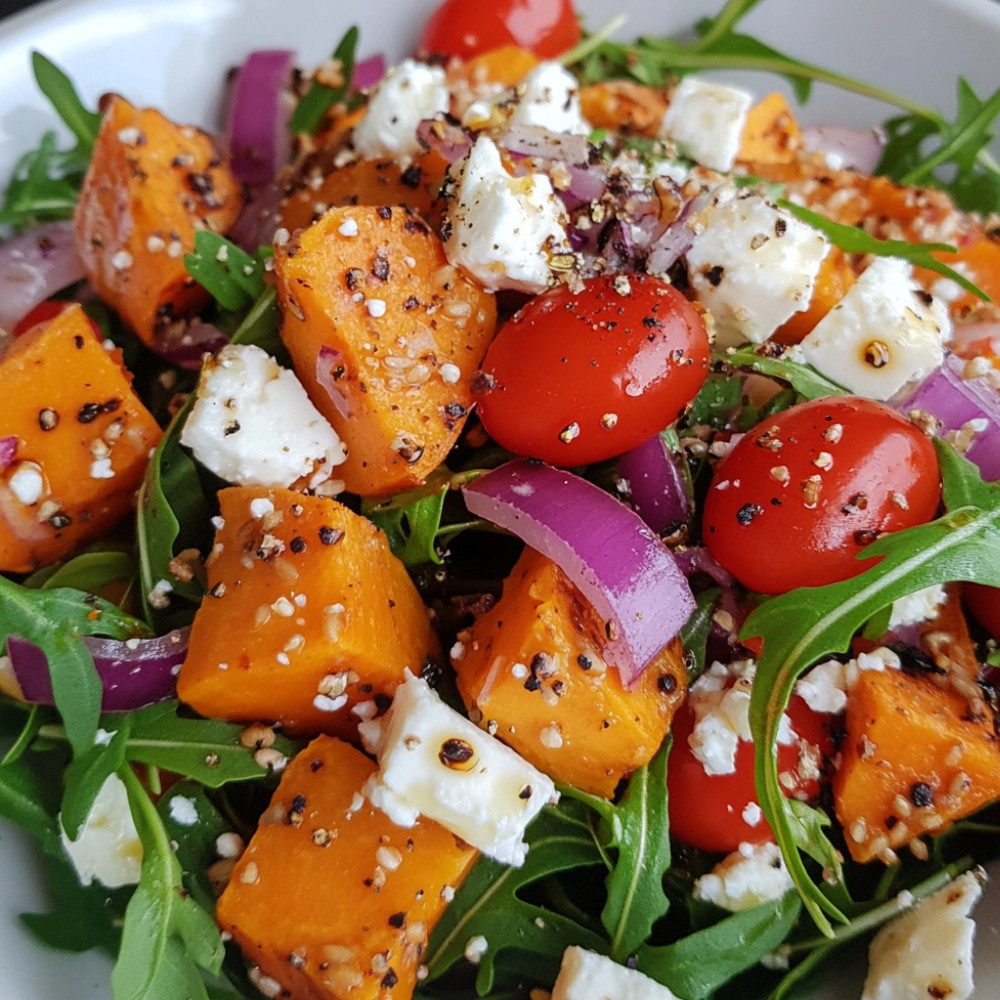 Salade d'épeautre aux patates douces rôties