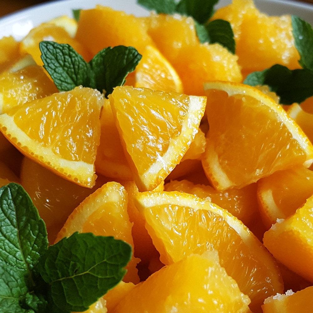 Salade d'oranges à la menthe