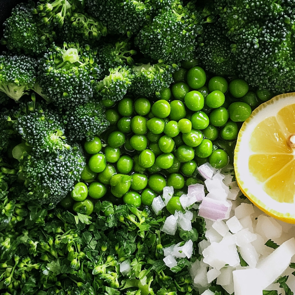 Soupe de brocoli aux petits pois