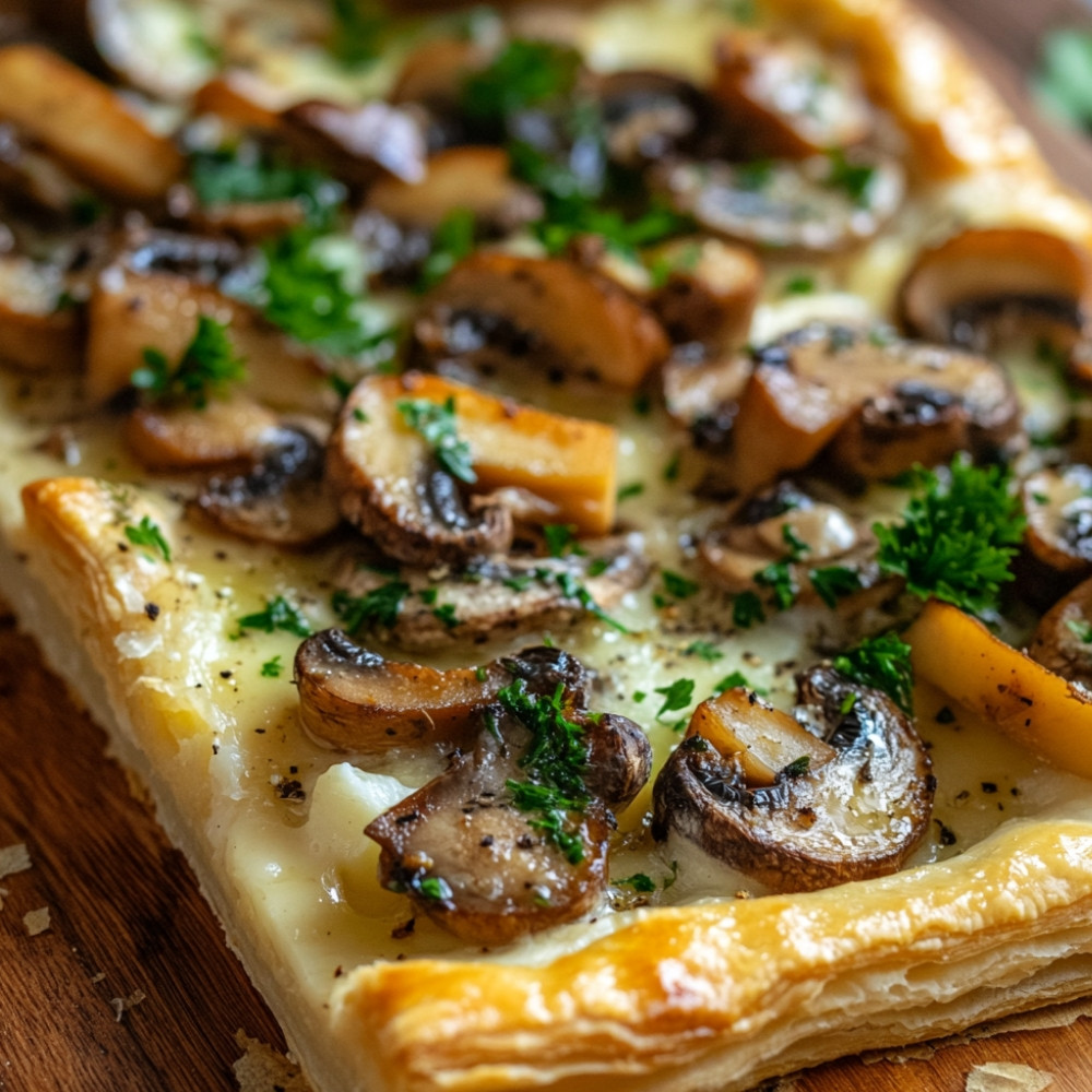 Tarte aux champignons de Paris