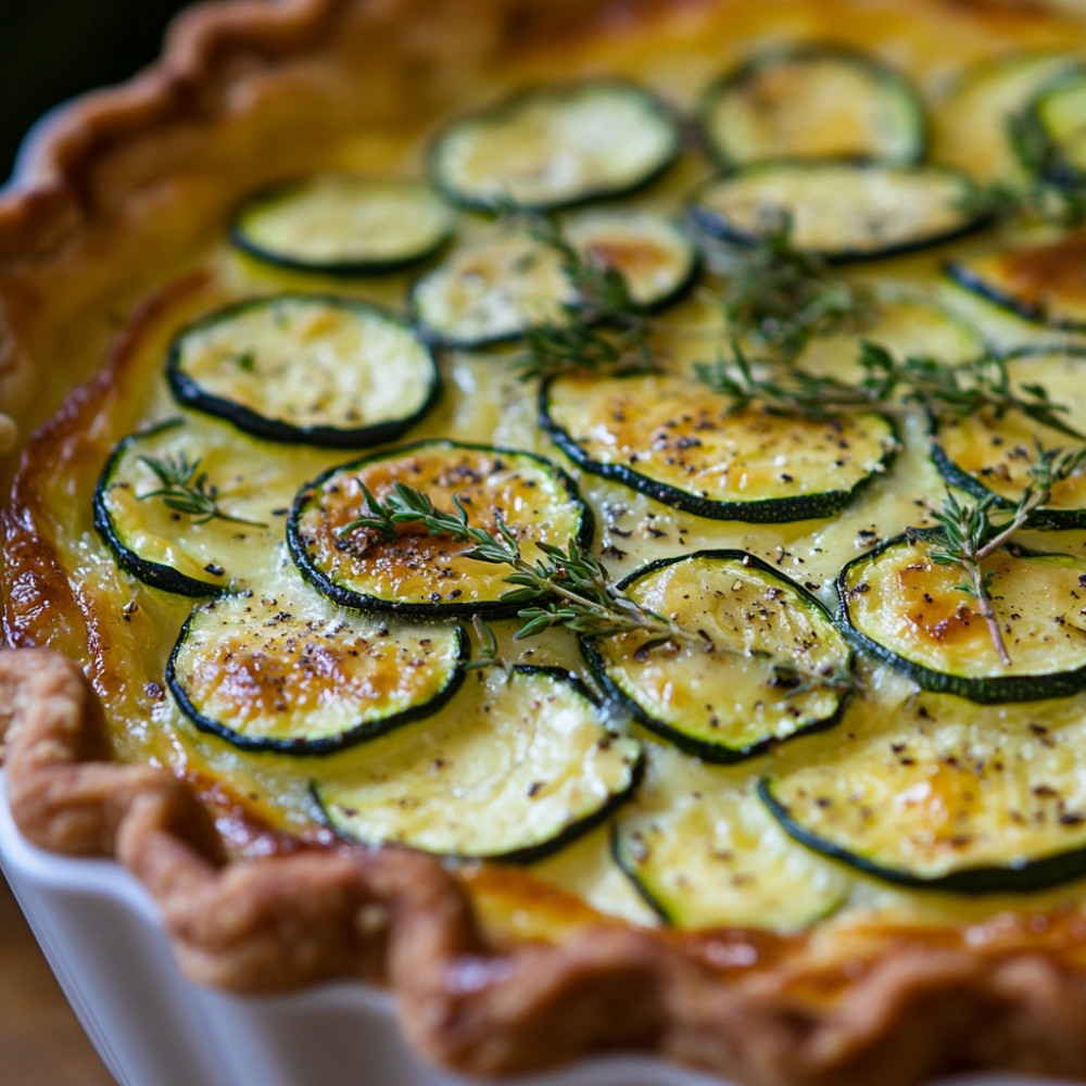 Tarte courgettes et chèvre frais