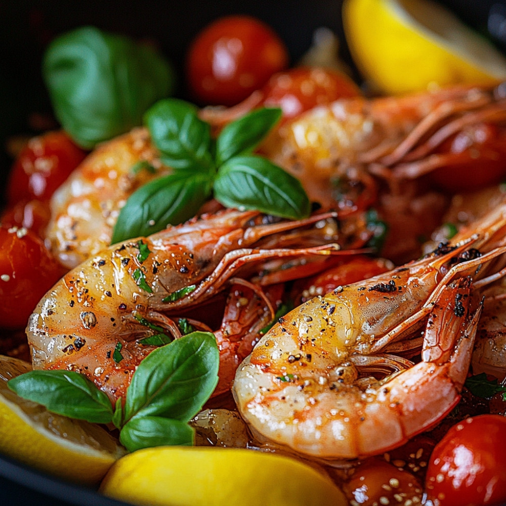 Tomate fumée aux crevettes