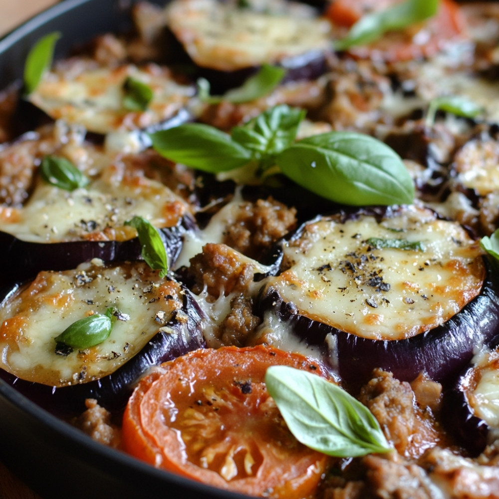 Barquettes d'aubergines farcies