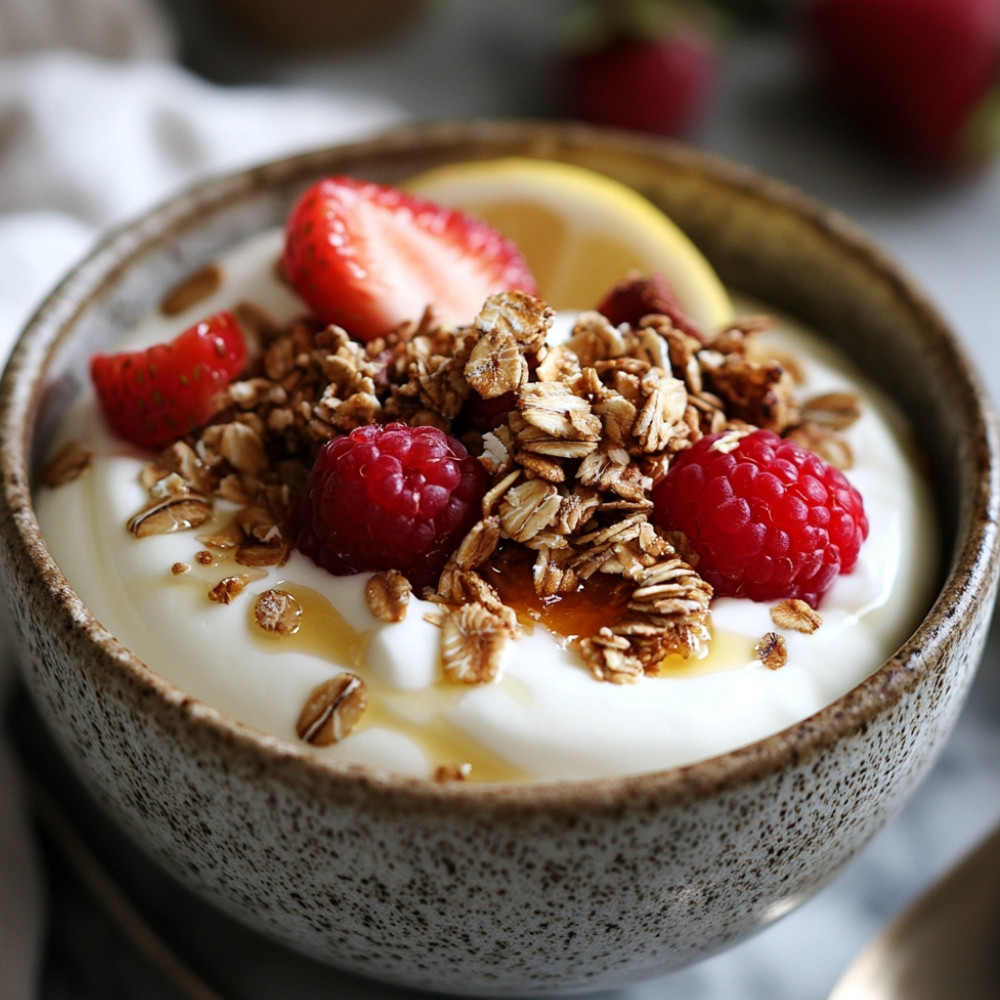 Barres de yaourt aux fruits frais et granola