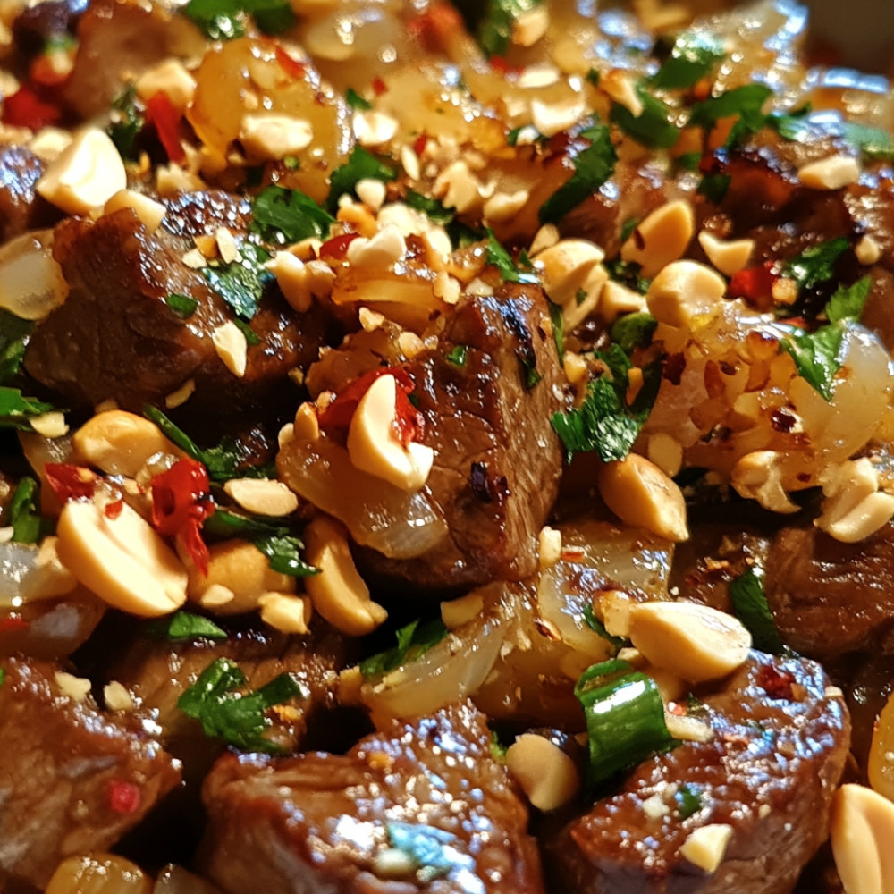 Boeuf au tamarin et aux cacahuètes