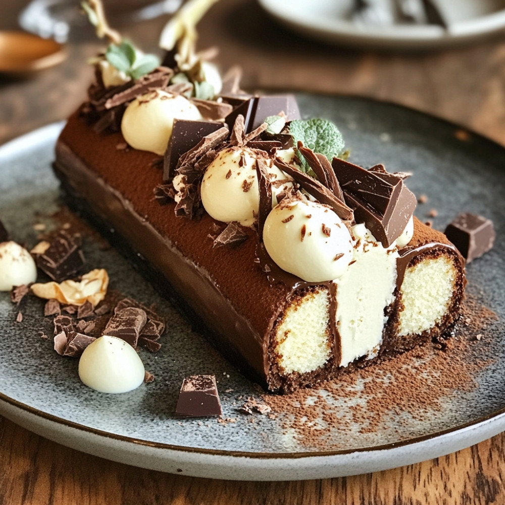 Bûche aux trois crèmes