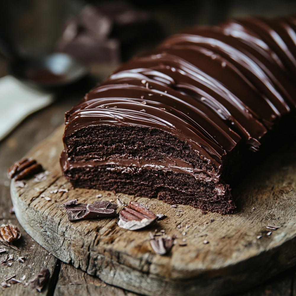 Bûche traditionnelle au chocolat