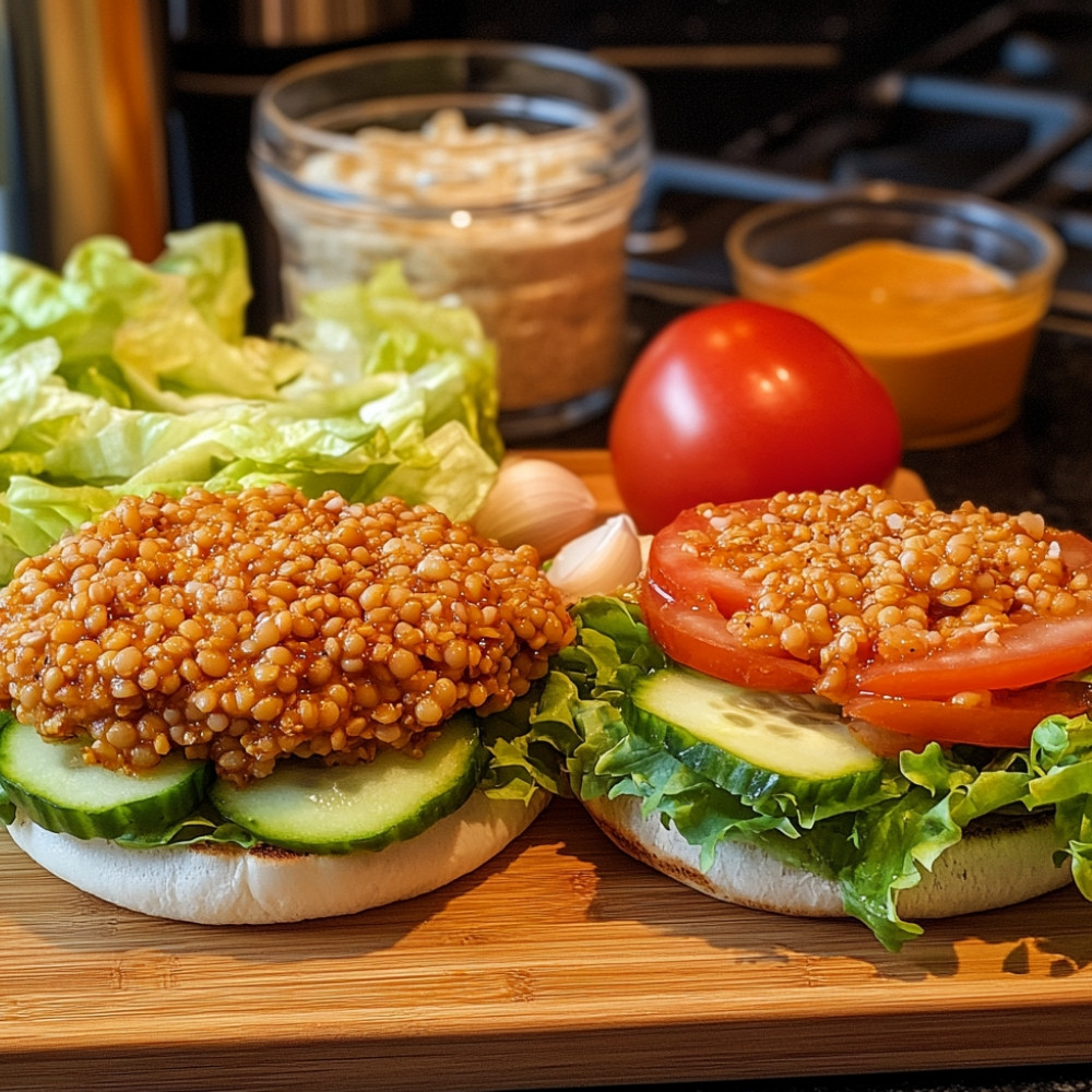 Burger végétarien aux lentilles