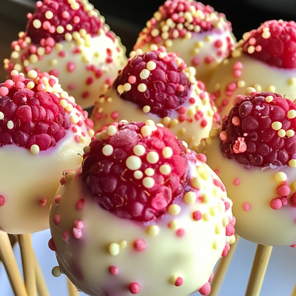 Cake pops au fromage et framboises