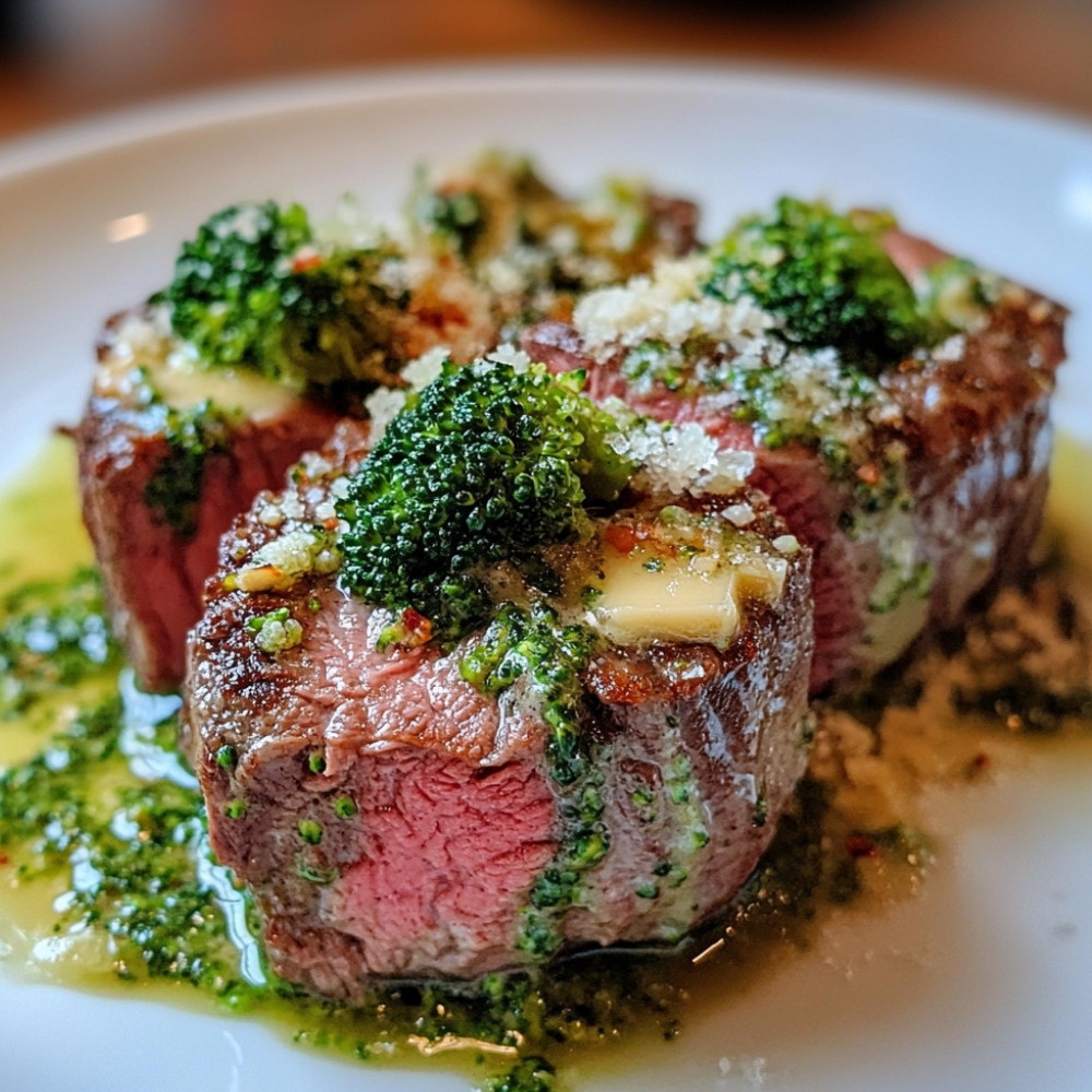 Contre-filet de boeuf et purée de brocoli