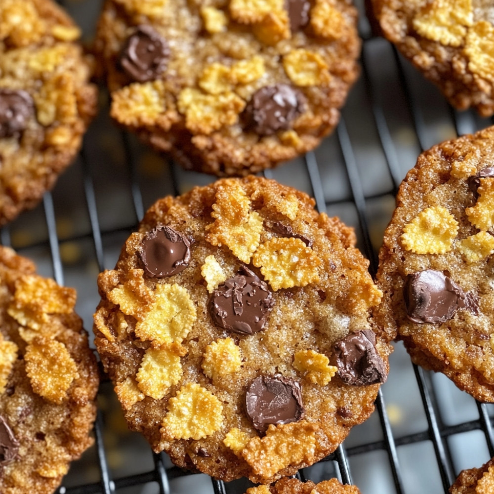 Cookies au chocolat et cornflakes