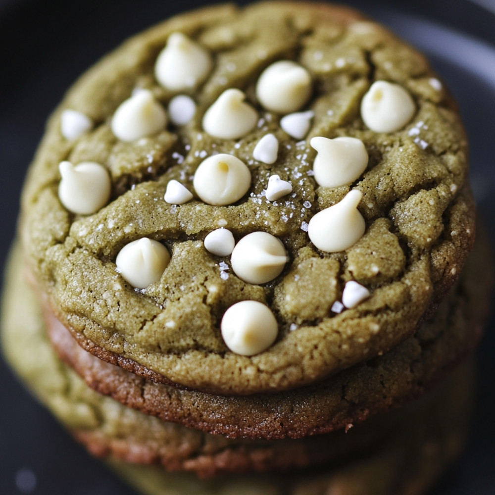 Cookies au matcha et chocolat blanc