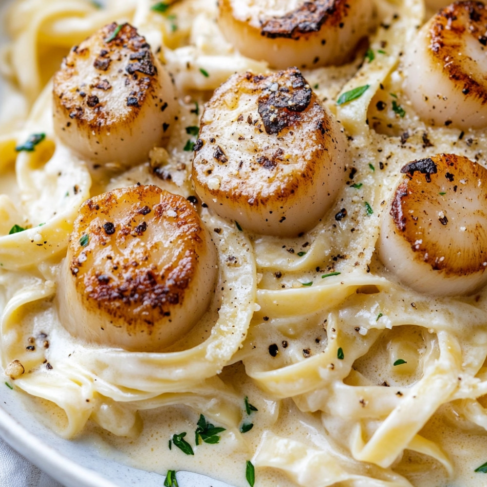 Fettucine à la crème de truffe et noix de Saint-Jacques