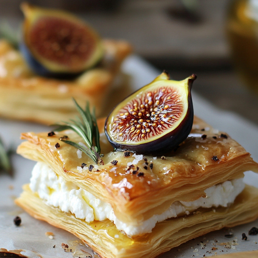 Feuilleté au chèvre et aux figues