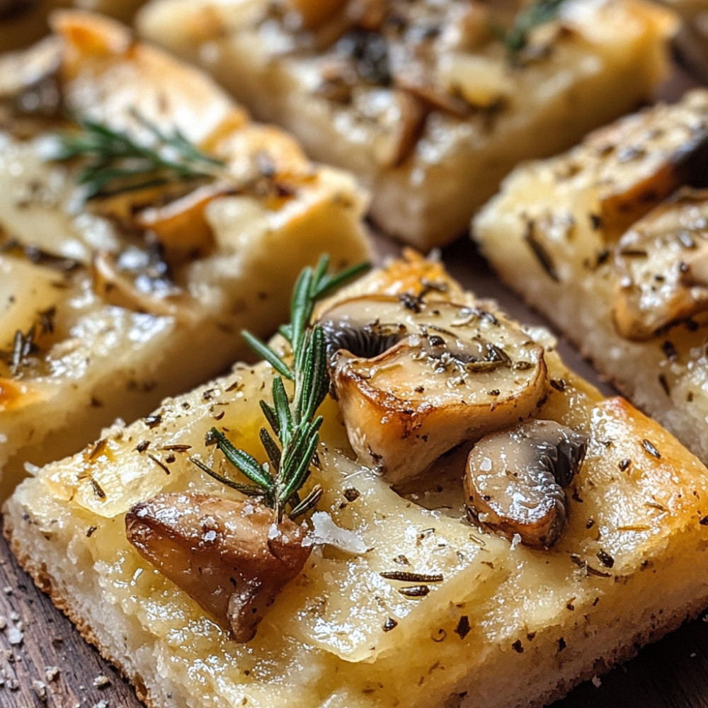 Focaccia aux pleurotes