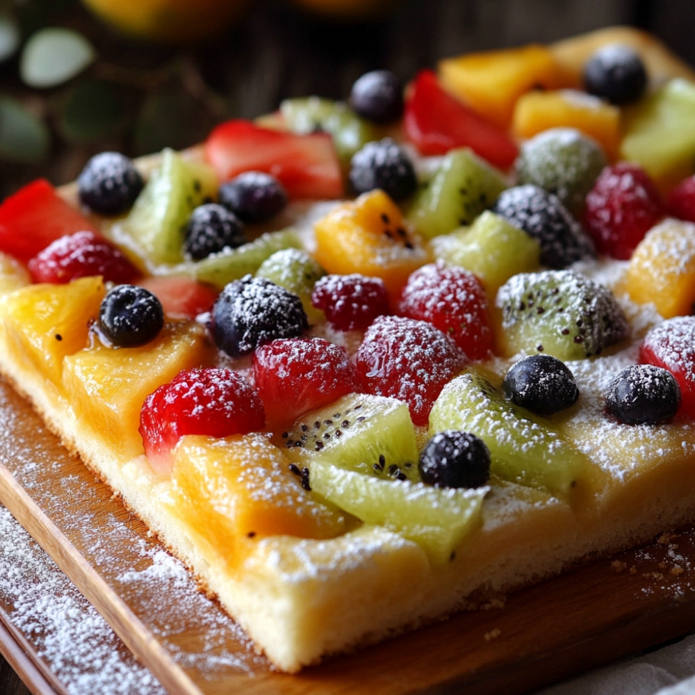 Focaccia tricolore sucrée