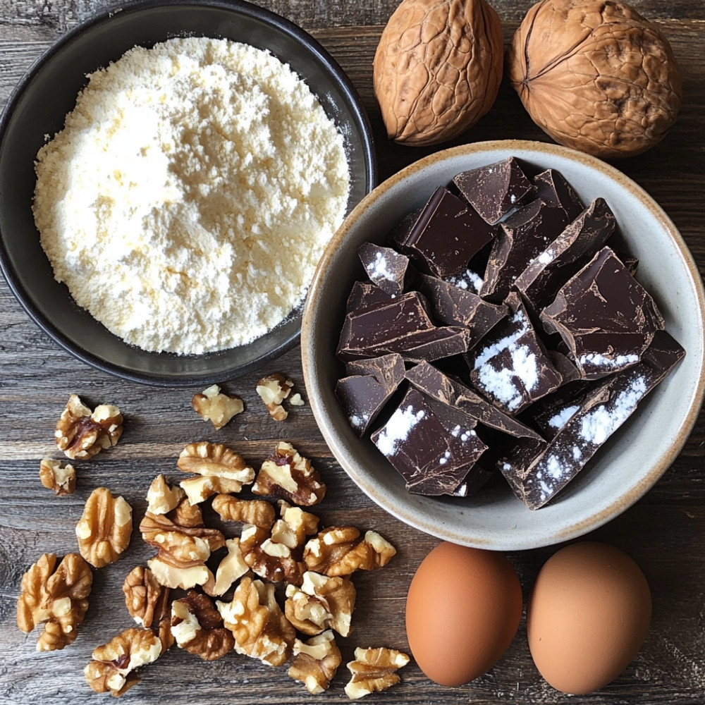 Gâteau aux noix et chocolat