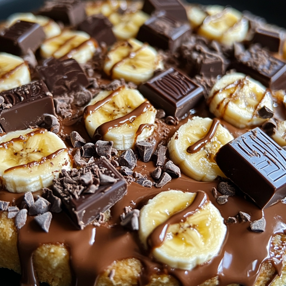 Gâteau banane chocolat à la crème fraîche