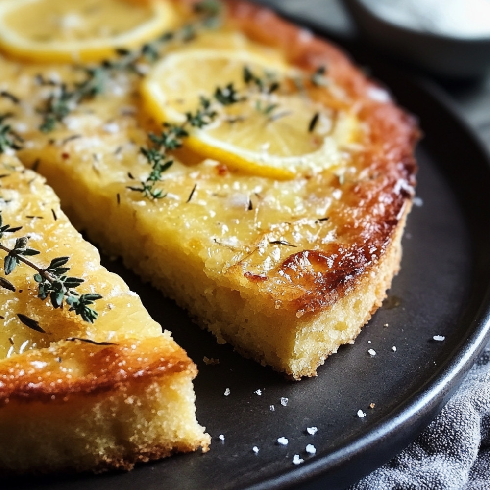 Gâteau moelleux au citron, thym et yaourt