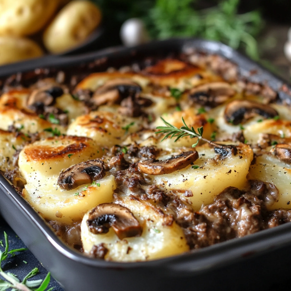 Hachis Parmentier au Bœuf et Champignons