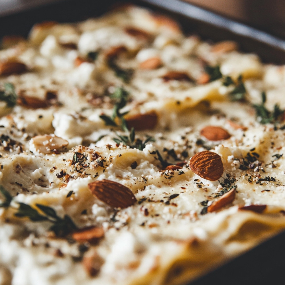 Lasagnes au veau et ricotta aux amandes