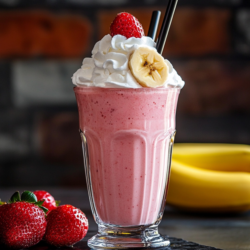 Milk-shake fraises-banane