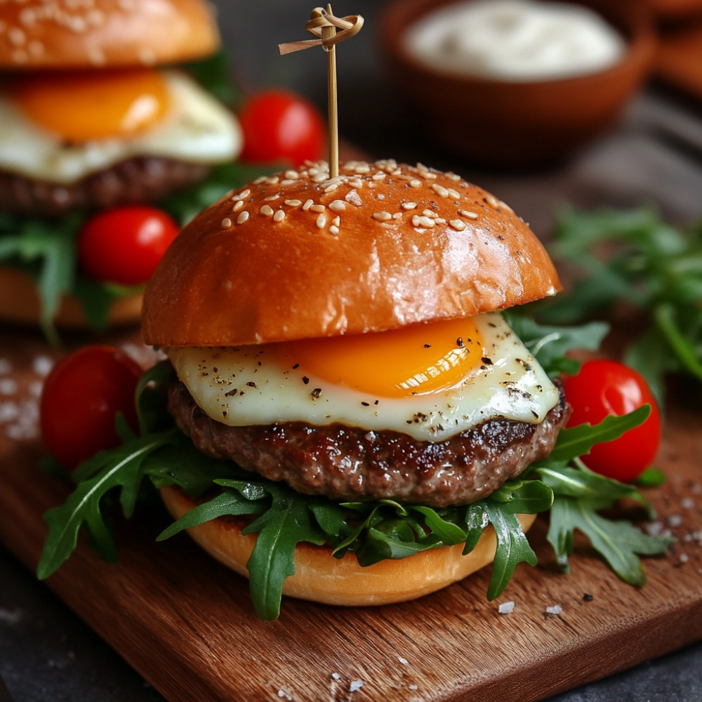 Mini burgers d'œuf