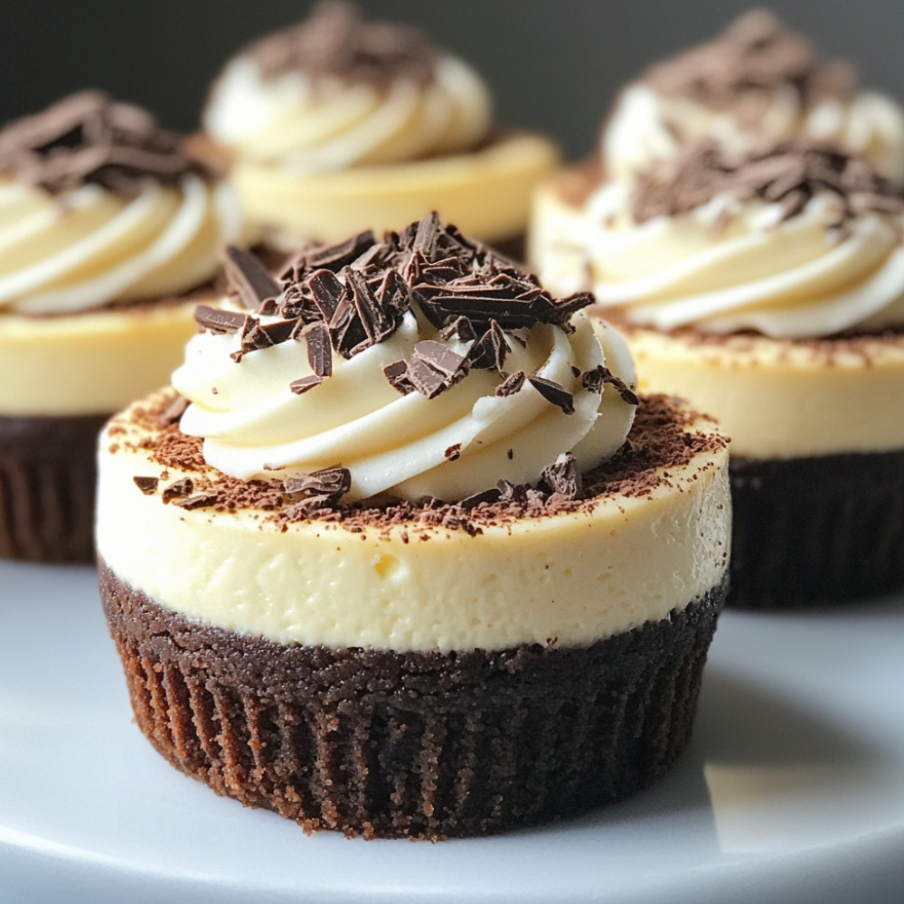 Mini gâteaux au fromage croute de biscuits au chocolat