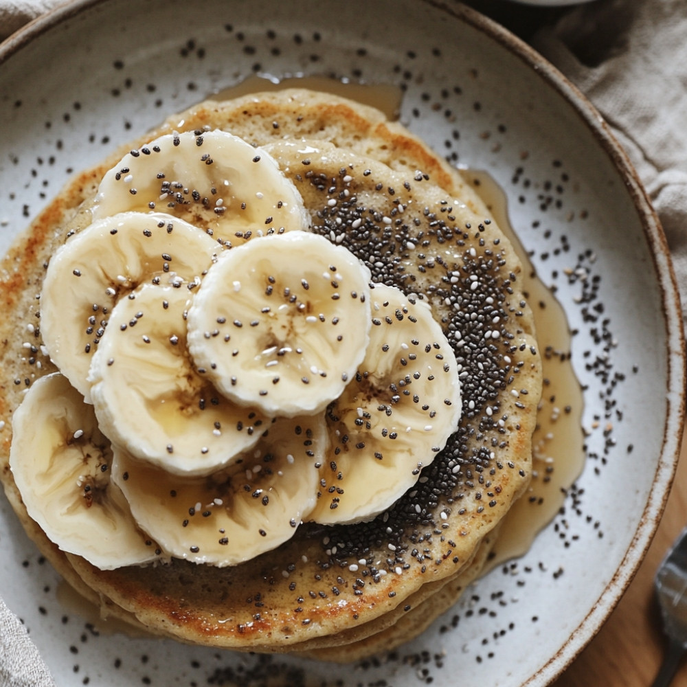 Pancakes healthy banane et chia