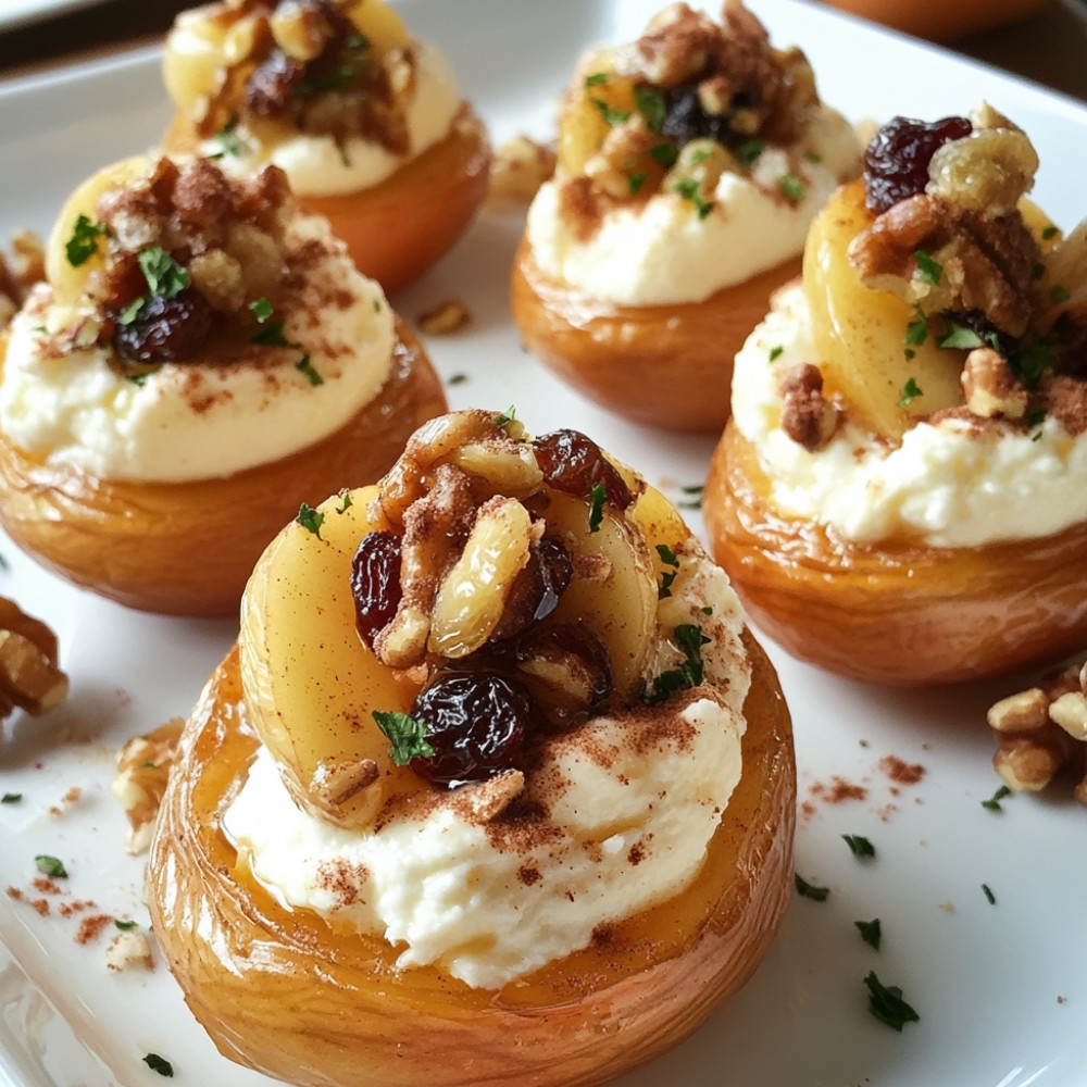 Pommes farcies à la ricotta et aux fruits secs