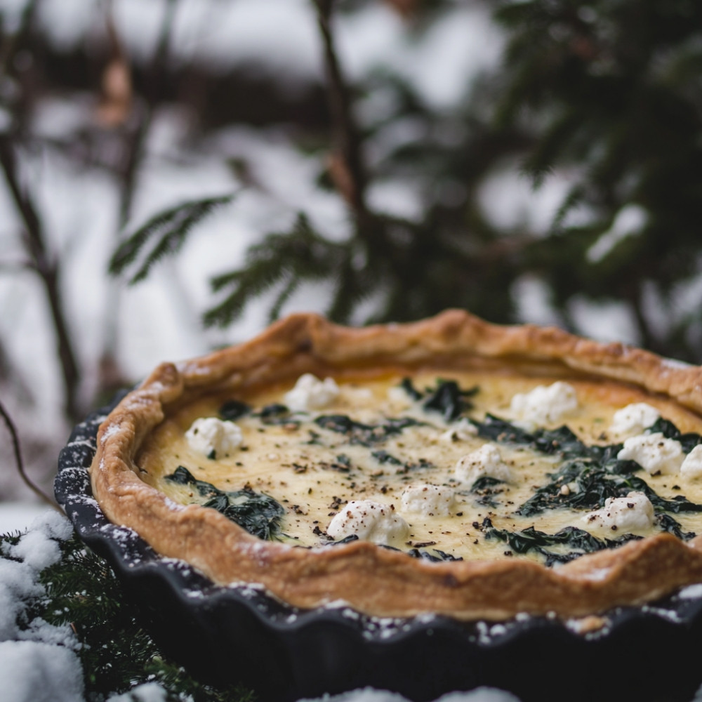 Quiche aux blettes et fromage de chèvre