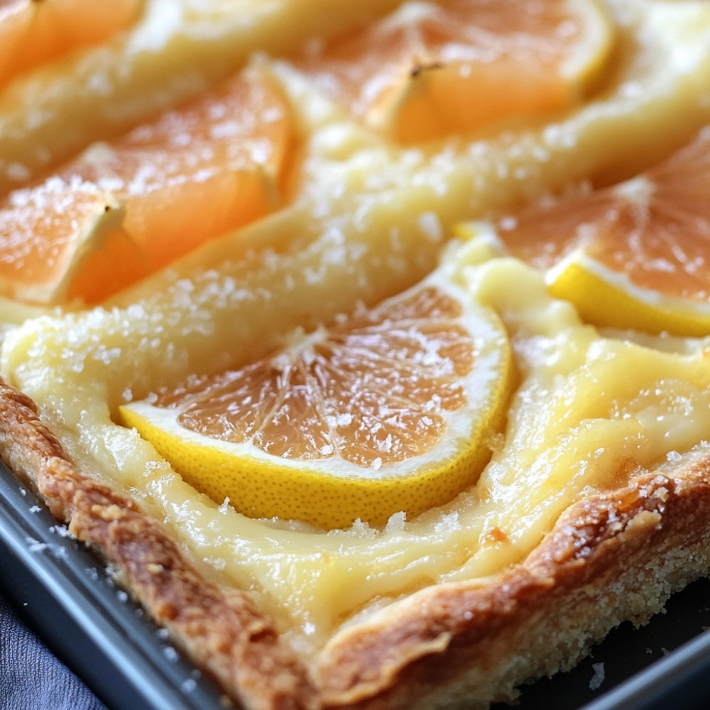 Tarte au fromage blanc et pomelo