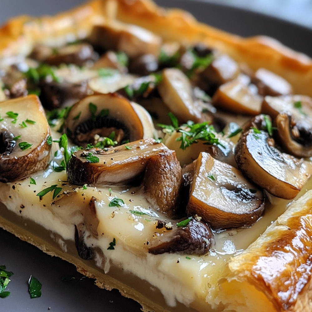 Tarte aux champignons de Paris