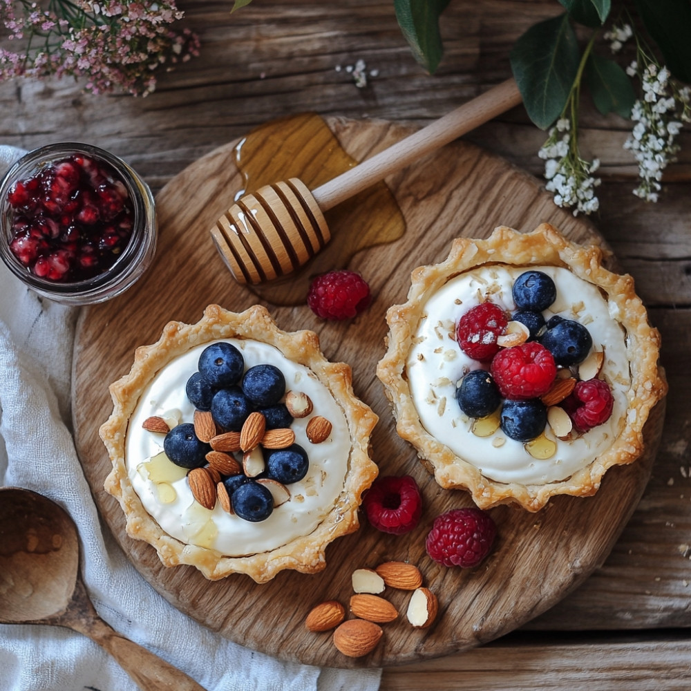 Tartelettes de déjeuners yaourt et fruits