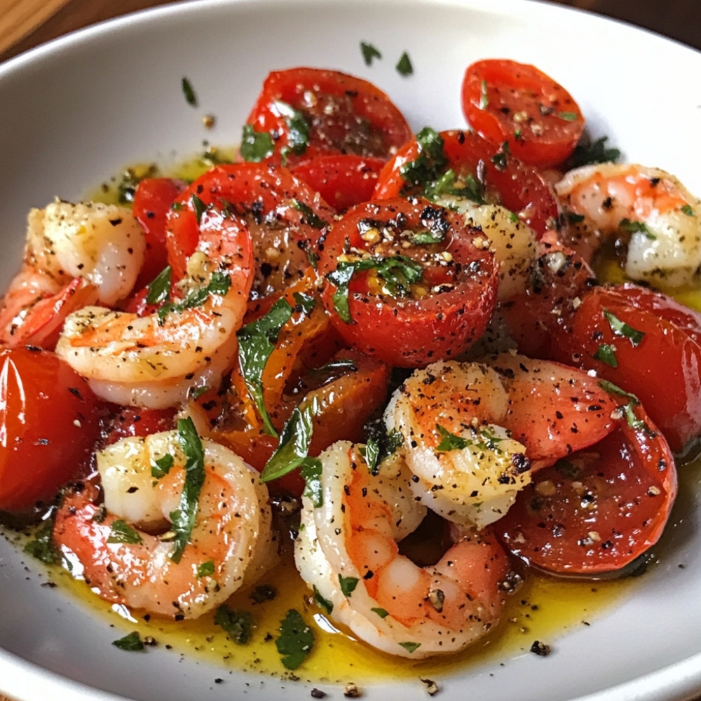 Tomate fumée aux crevettes