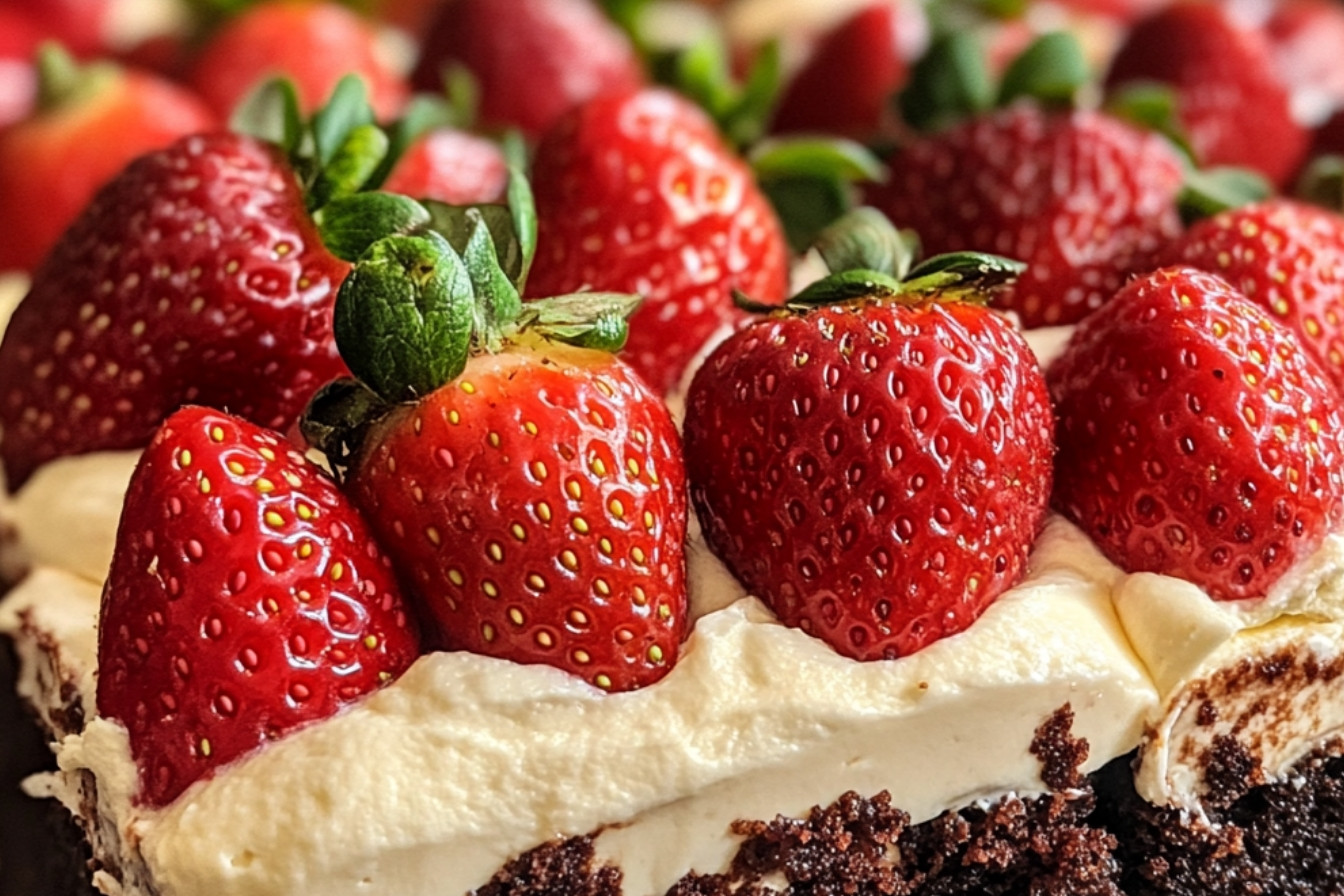 Bagatelle aux fraises et brownies