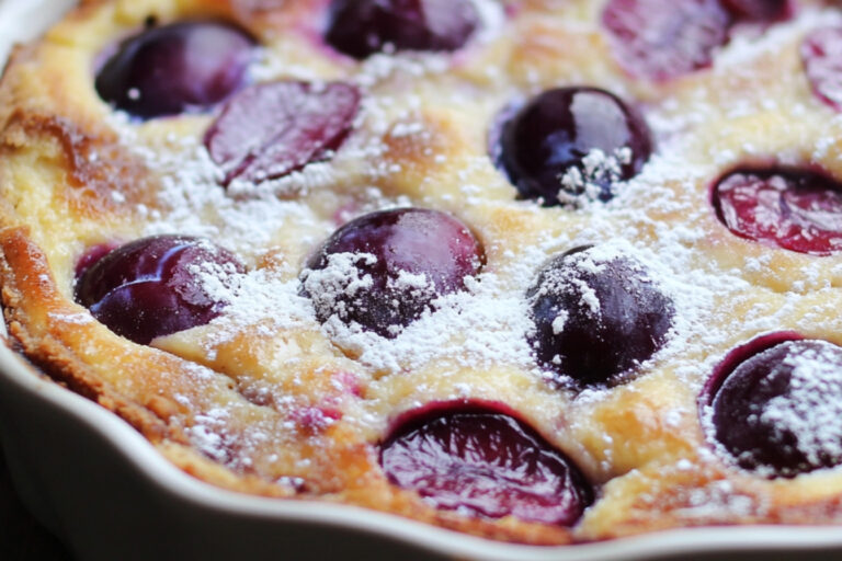 Clafoutis aux prunes de saison