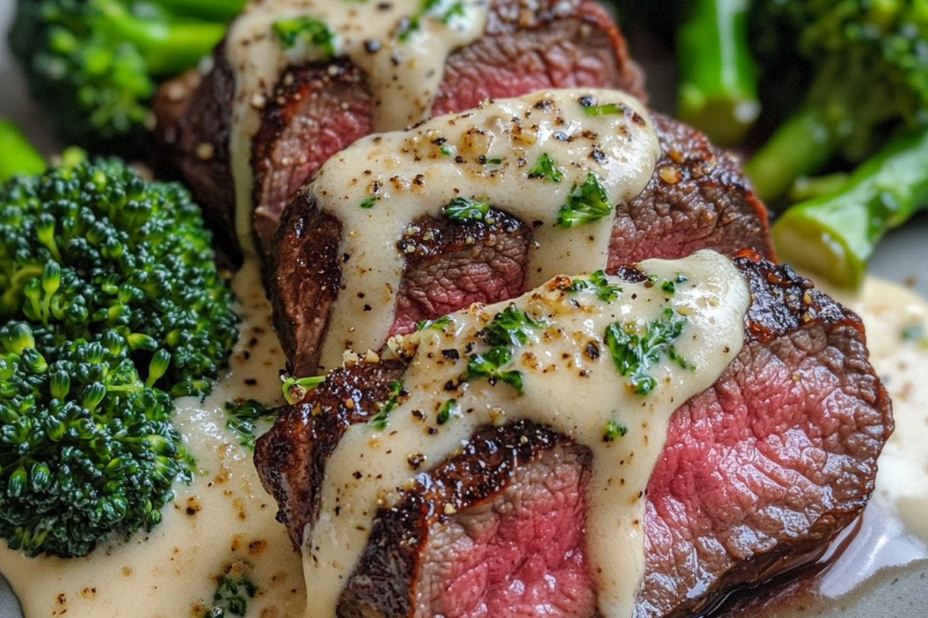 Contre-filet de boeuf et purée de brocoli