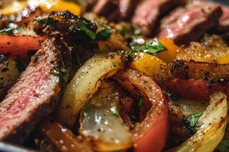 Fajitas au chou vert sauté et lanières d'entrecôte