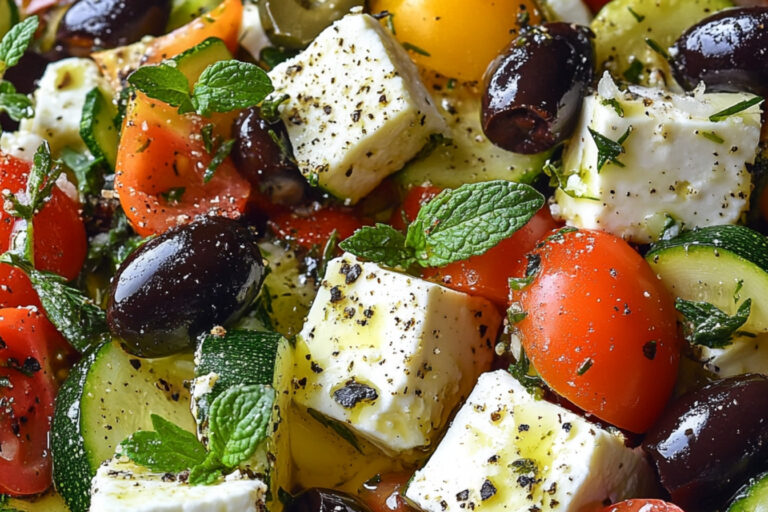 Feta au four et petits légumes