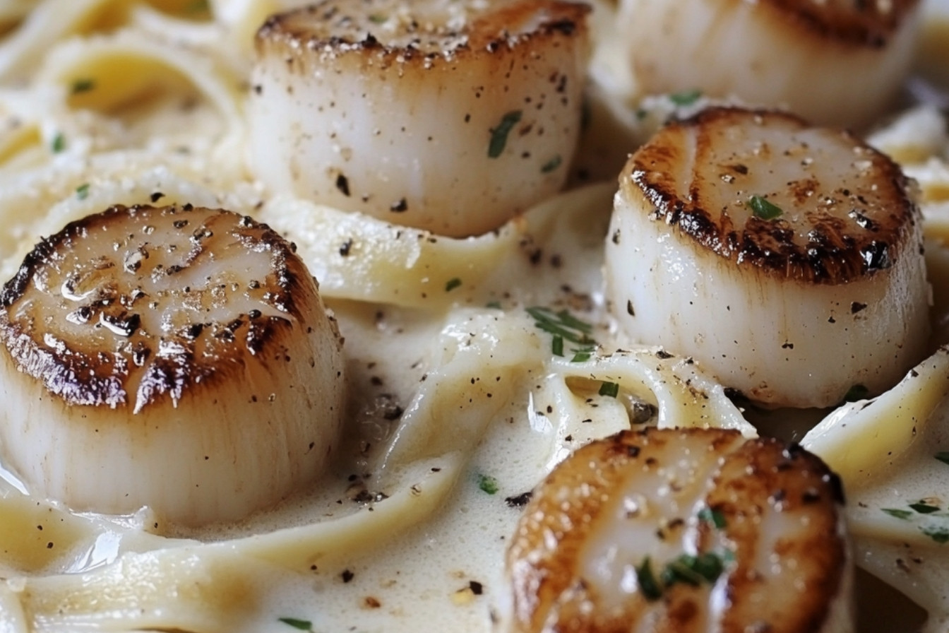 Fettucine à la crème de truffe et noix de Saint-Jacques