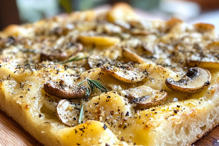 Focaccia aux pleurotes