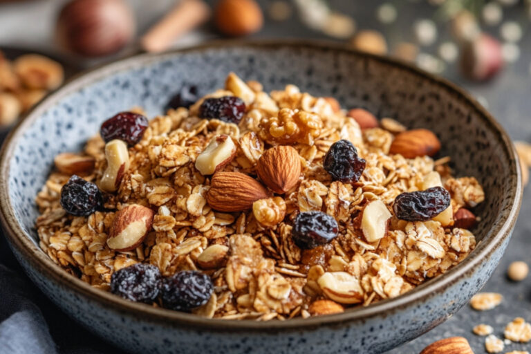 Granola amandes, noisettes et noix de cajou