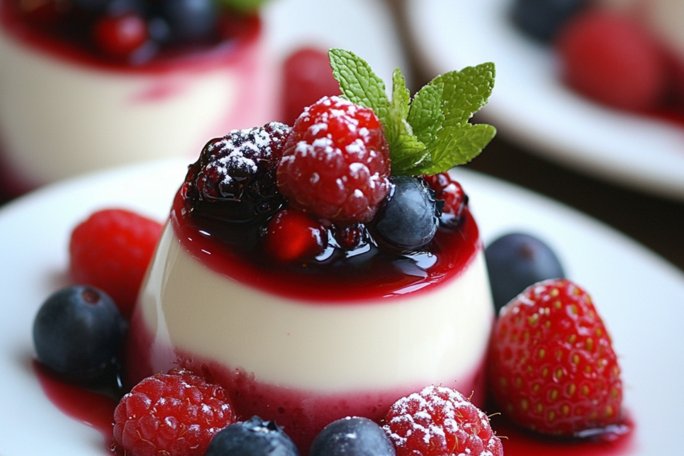 Panna cotta aux fruits rouges