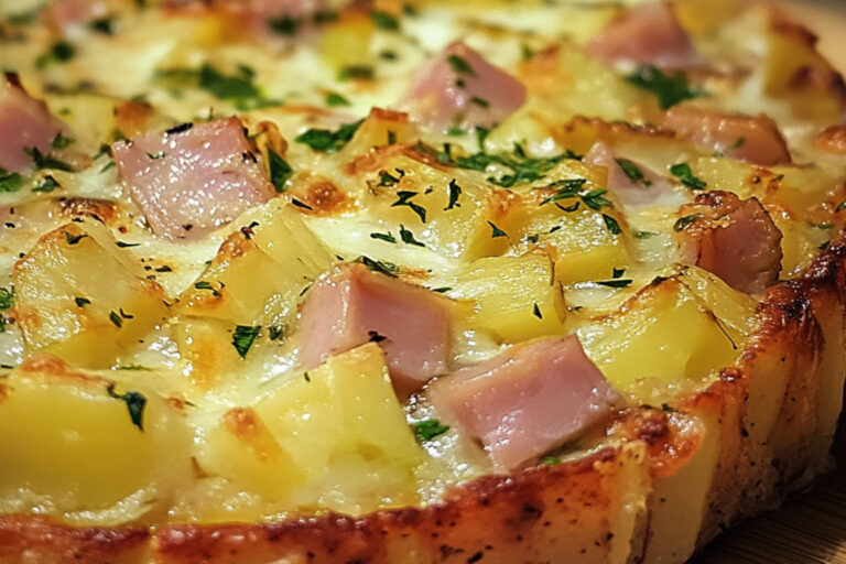 Parmentier de jambon et poireaux