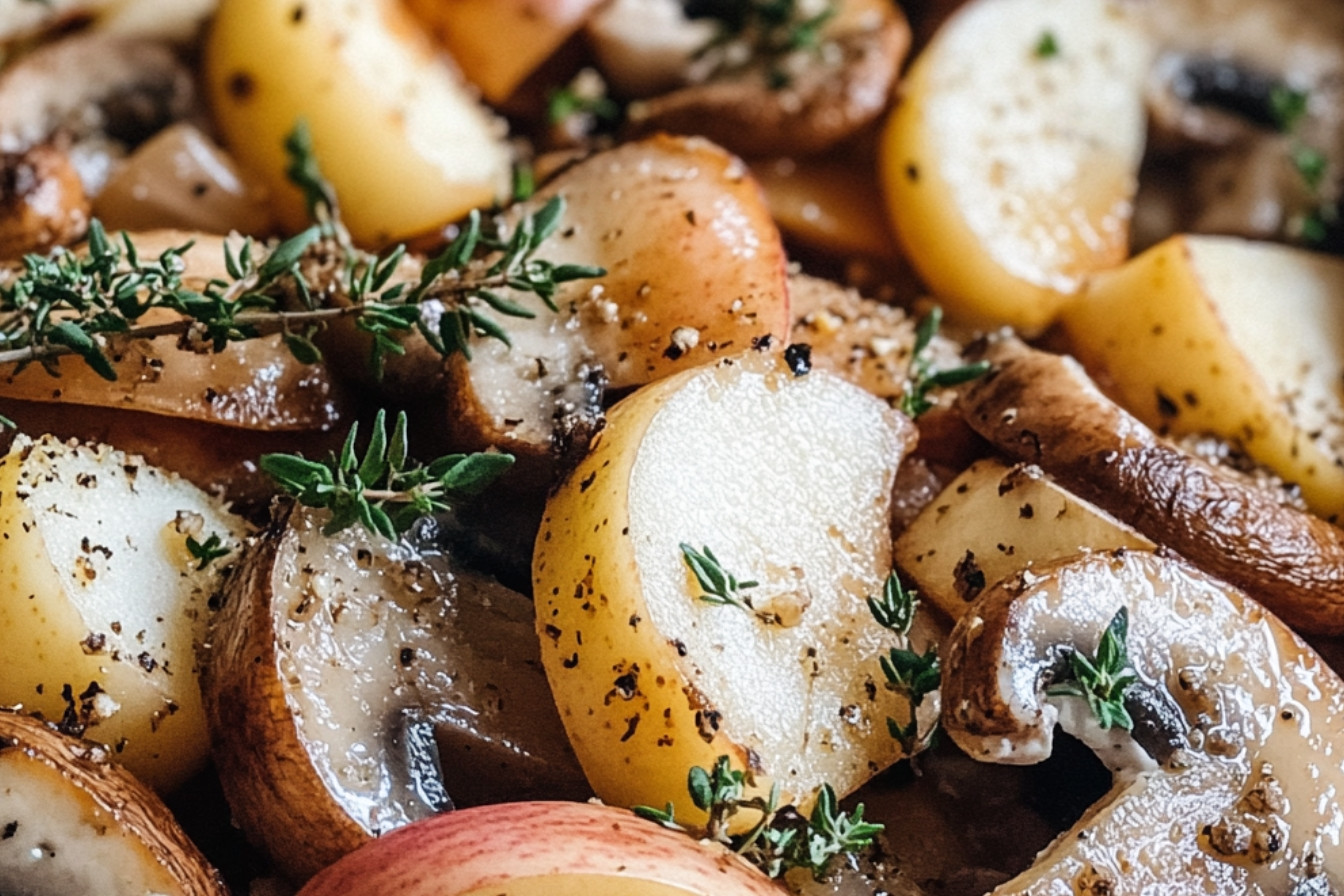 Poêlée aux champignons et aux pommes