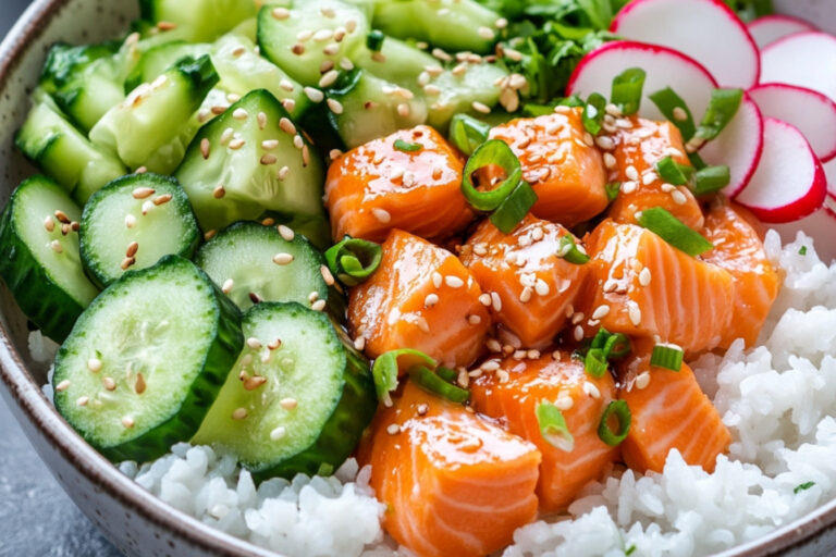 Poke bowl saumon avocat