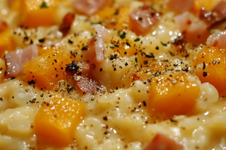 Risotto de butternut et lardons